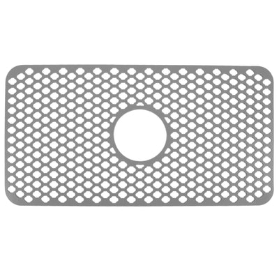 Hollow Insulated Kitchen Sink Mat Non Slip Multi Functional Large Size Silicone Sink Mat Protector Grey