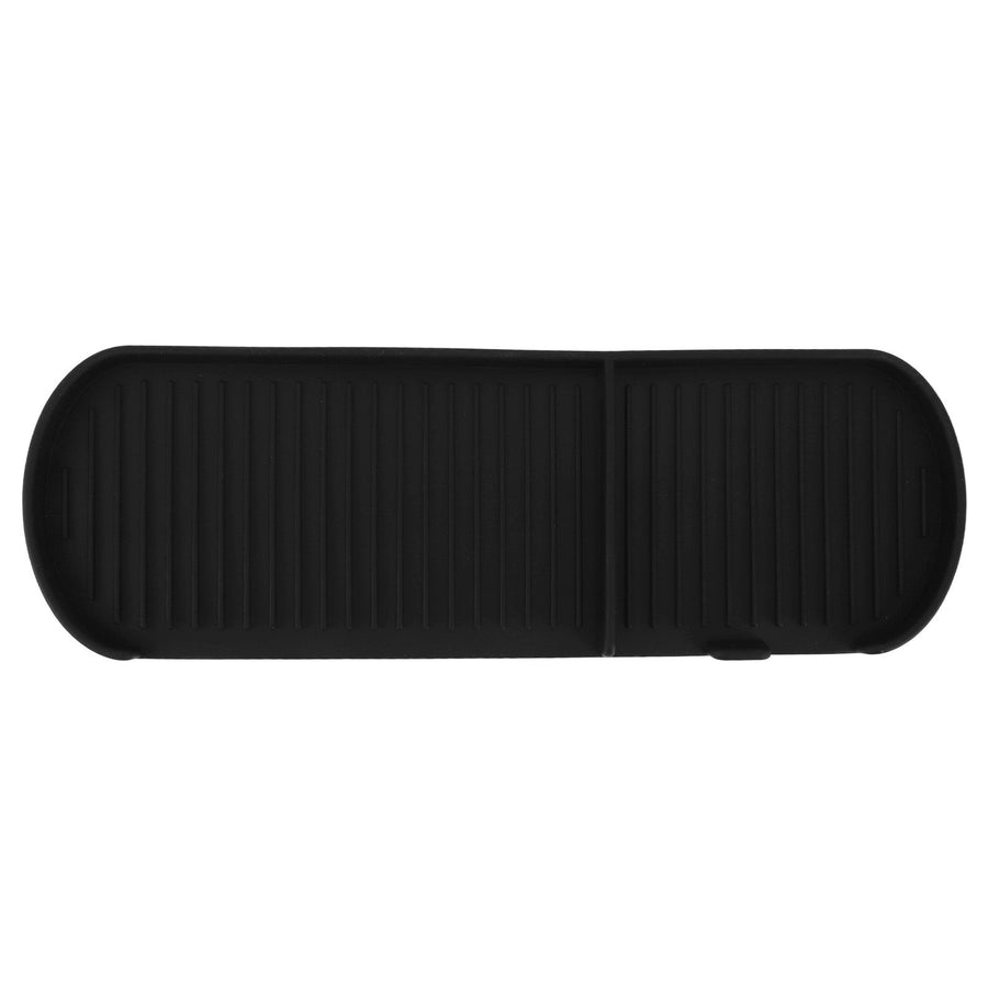Counter Silicone Drainage Tray Food Grade Skid Resistance Frosted Bottom Silicone Dish Drying Mat for Bathroom Black