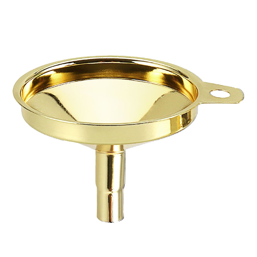 Kitchen Funnel 304 Stainless Steel Gold Plated Taper Mirror Polishing Oil Wine Funnel
