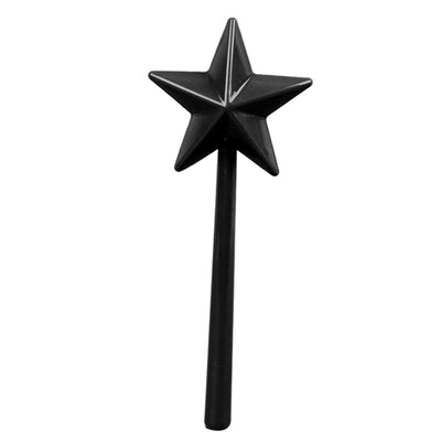 Salt and Pepper Shaker Wand ABS 3 Holes Refillable Spice Tool Seasoning Shaker Wand for Halloween Christmas Kitchen Accessories Black