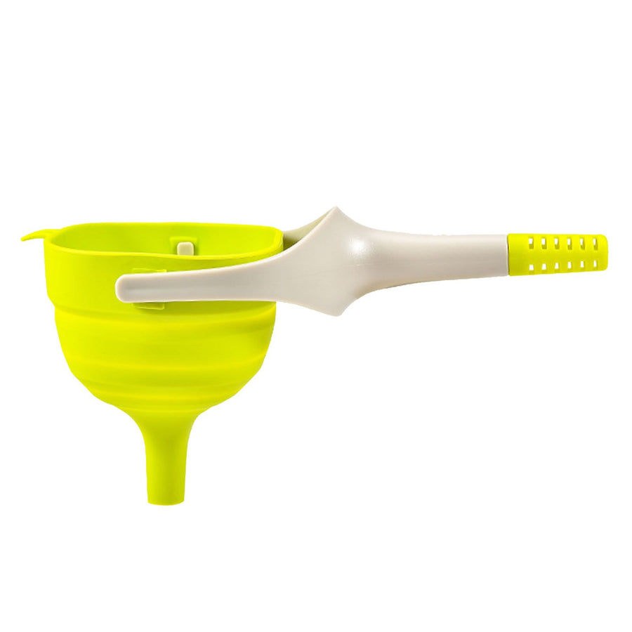 Kitchen Funnel Foldable Silicone Funnel Dispenser 4.1in Wide Mouth Handheld Funnel for Oil Wine