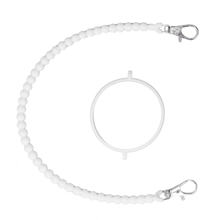 Water Bottle Handle Strap Portable Reliable Multifunctional 37cm Silicone Water Bottle Sling for Outdoor White
