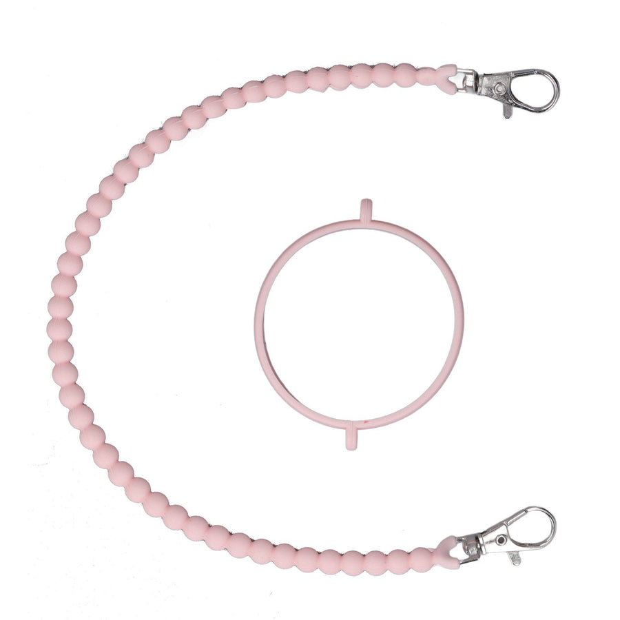 Water Bottle Handle Strap Portable Reliable Multifunctional 37cm Silicone Water Bottle Sling for Outdoor Pink