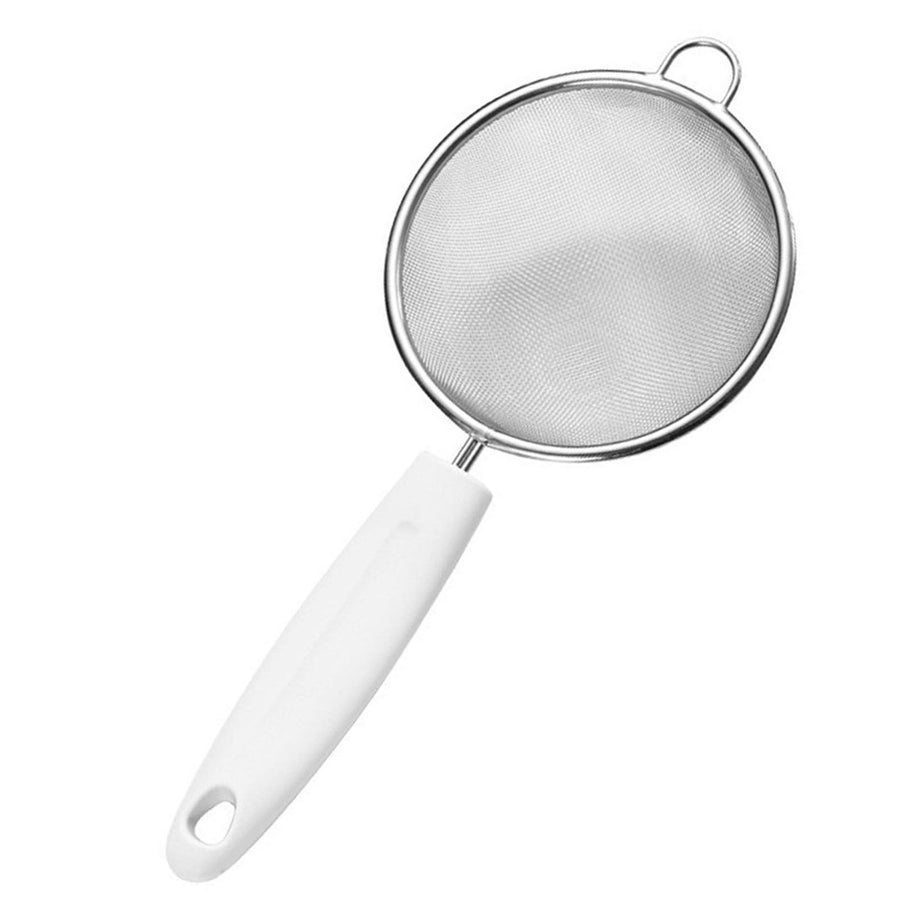 Fine Mesh Skimmer Spoon Stainless Steel Fine Mesh Food Strainer Kitchen Frying Tool for Oil Filter Skimming Grease Foam Small