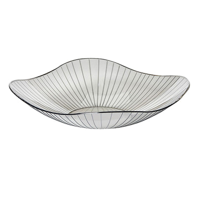 Transparent Grey Fruit Plate Large Plastic Serving Bowl Hand Made Candy Snack Bowl for Living Room Restaurant Party