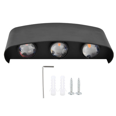 LED Wall Light Waterproof Decorative Background Wall Light Indoor and Outdoor 6W Warm White Light Wall Light 85‑265V