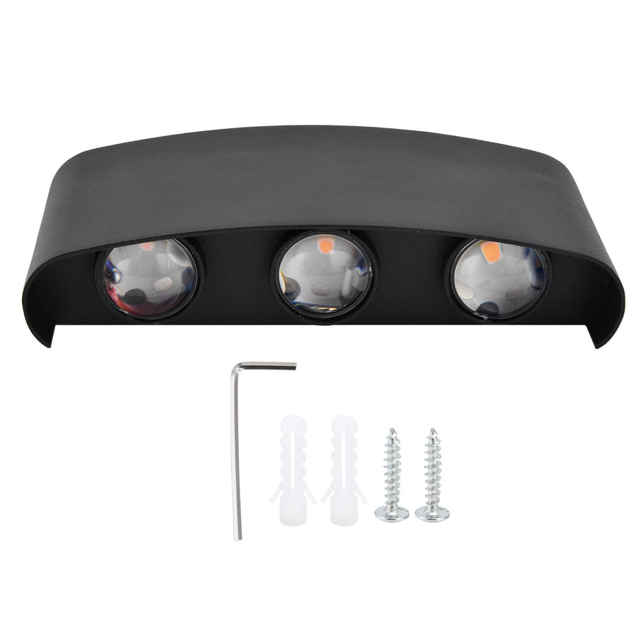 LED Wall Light Waterproof Decorative Background Wall Light Indoor and Outdoor 6W Warm White Light Wall Light 85‑265V