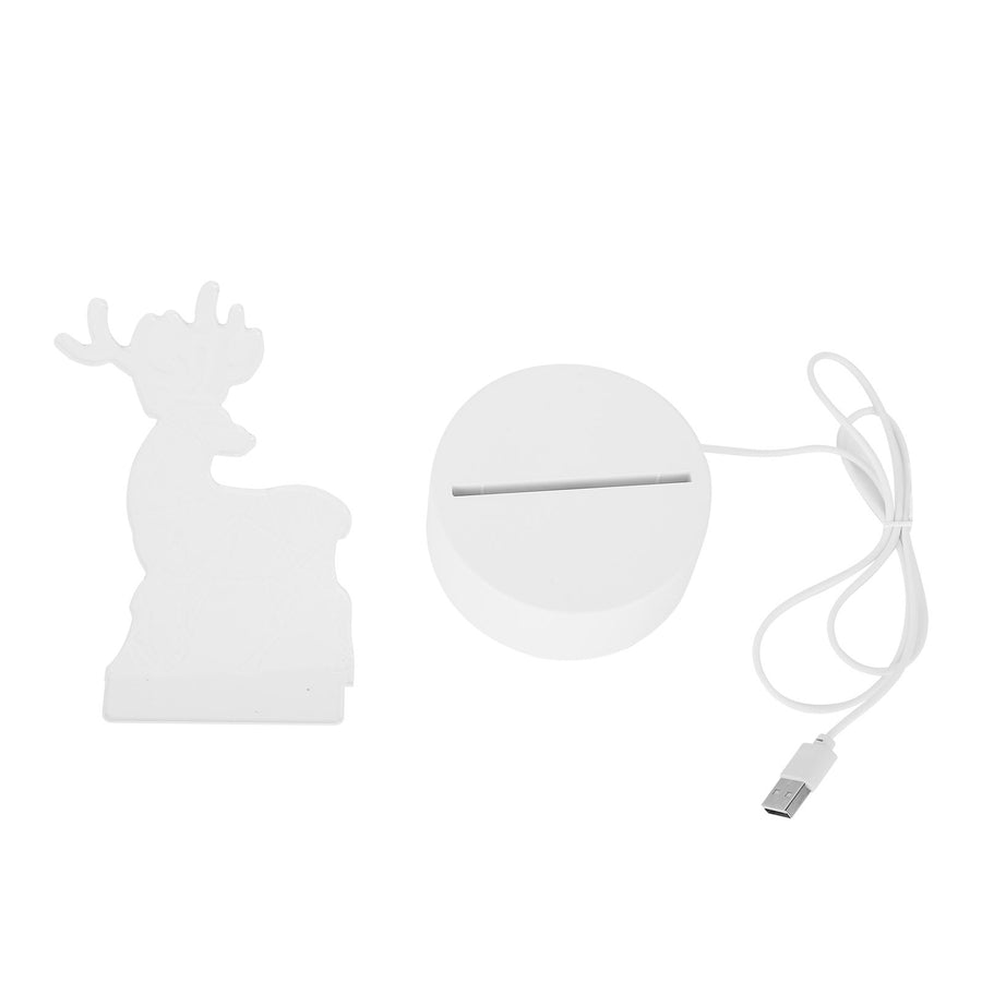 Night Lamp Three Dimensional Deer Table LED USB Night Light Bedroom Bedside Lamp for Halloween Christmas Children's Gifts