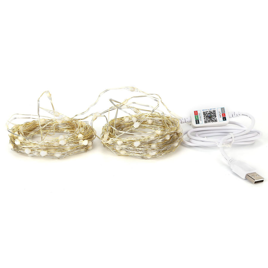 20m / 65.6ft 200LED String Light Phone APP Bluetooth Control Music Sync Colorful Rope Lamp USB Powered