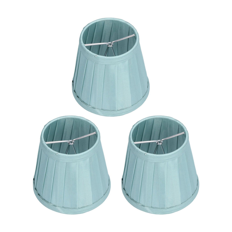 3PCS Cloth Lampshade E14 Clip On Fabric Lamp Cover for Chandelier Wall Lamp Office Home Decor(Dark Green )