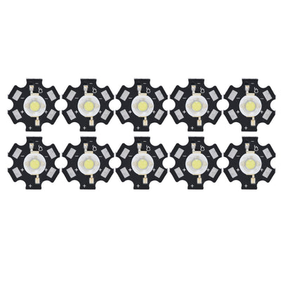 10Pcs Ultra Bright LED Chip 3V DIY Light Beads for Ceiling Light Downlight Flashlight Table LampWhite Light 6500K 1W
