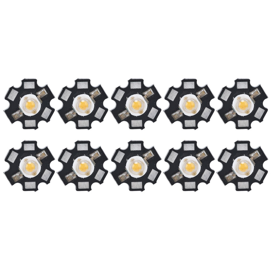 10Pcs Ultra Bright LED Chip 3V DIY Light Beads for Ceiling Light Downlight Flashlight Table LampWarm Light 3000K 1W
