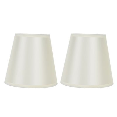 2PCS Modern Fabric Lampshade Clip On Wall Lamp Chandelier Lamp Shade for E14 Screw Table LightPT11 Beige