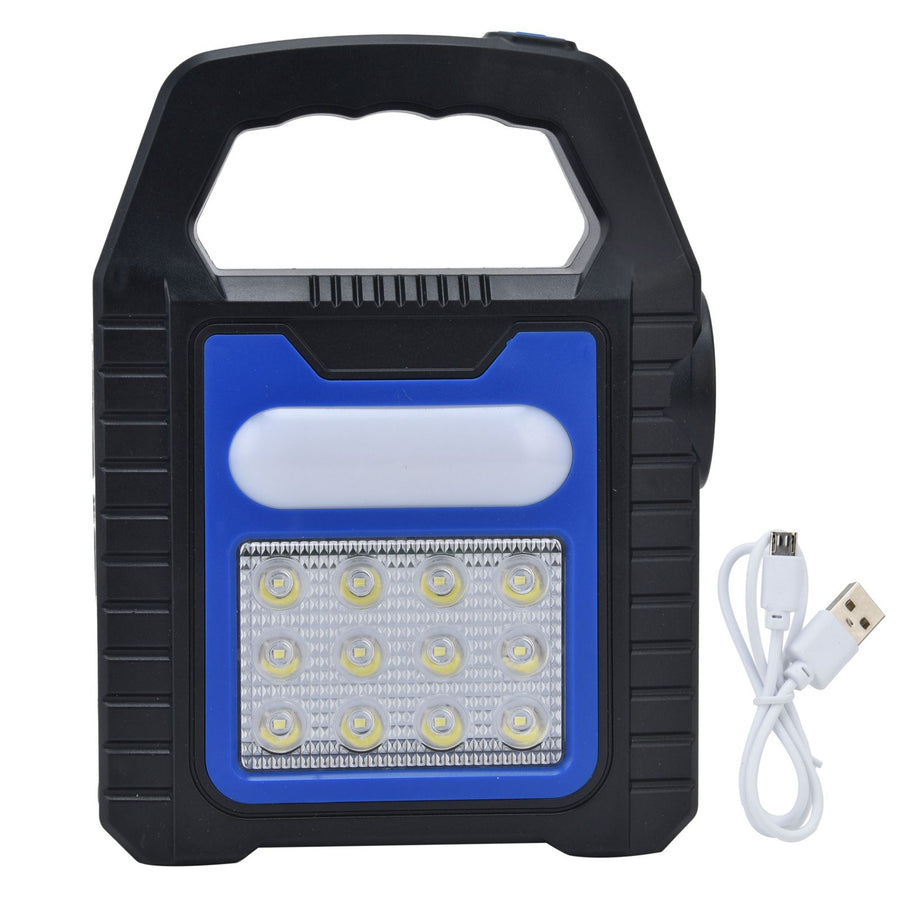 Solar Flashlights USB Rechargeable Solar Panel Portable Handle LED Lantern for Outdoor