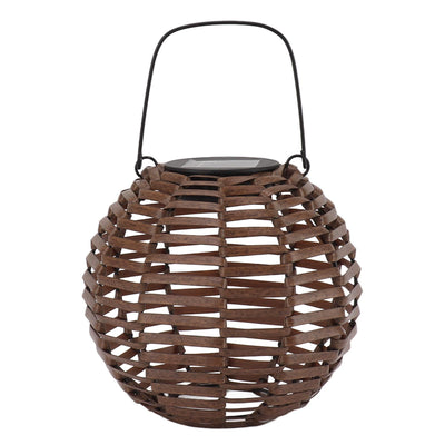 Rattan Solar Lantern Outdoor LED Hanging Lantern Waterproof Landscape Decorative Lamp for Garden Lawn Patio