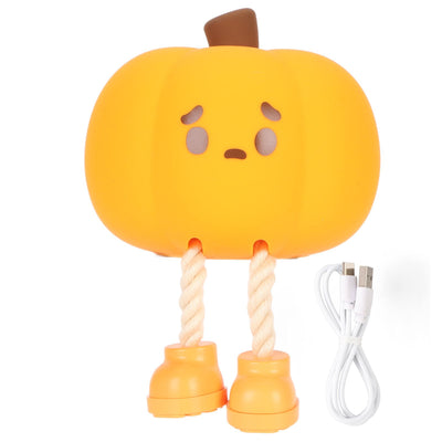 Pumpkin Night Light Innovative Cute Eye Protection Rechargeable Decorative Silicone Night Light for Children Bedroom Indoor
