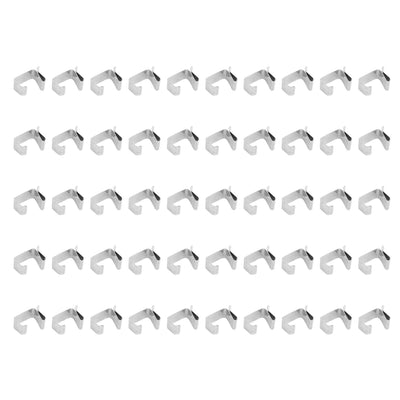 50Pcs Metal Christmas Lights Gutter Hooks Stainless Steel Christmas Lights Gutter Hangers L 24x15mm
