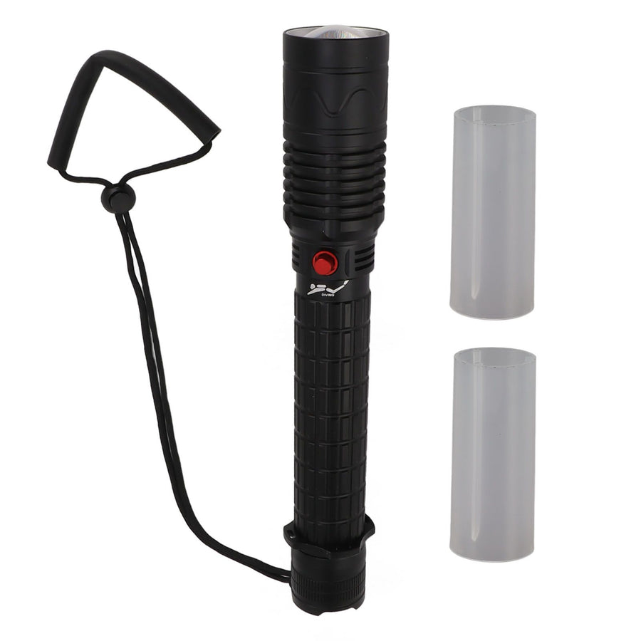 Professional Diving Flashlight with Magnetic Key Switch 3 Modes Super Bright 8000LM IPX8 Underwater Diving Torch for Underwater