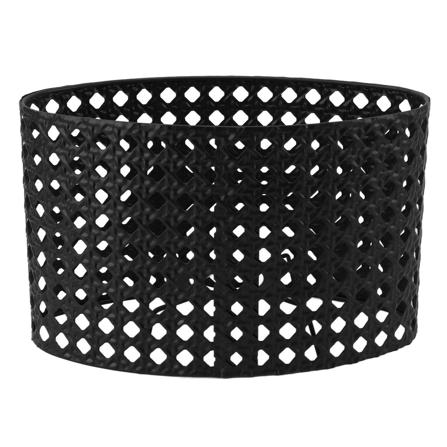 Iron Hollow Oval Lampshade Metal Engraving Hollow Lampshade Compatible for E27 E14 Caliber Lampholders Black