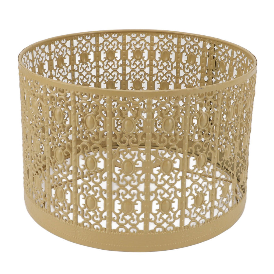 Lamp Shade Hollow Out Metal E27 E14 Clip On Easy Installation Durable Lamp Cover for Table Bedroom Living Room Home Yellow