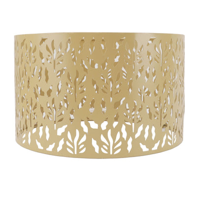 Metal Lamp Shades Hollow Carved Lampshade Modern Style Hollow Lampshade Compatible with E27 E14 Lamp Holder Water Grass Leaf Yellow