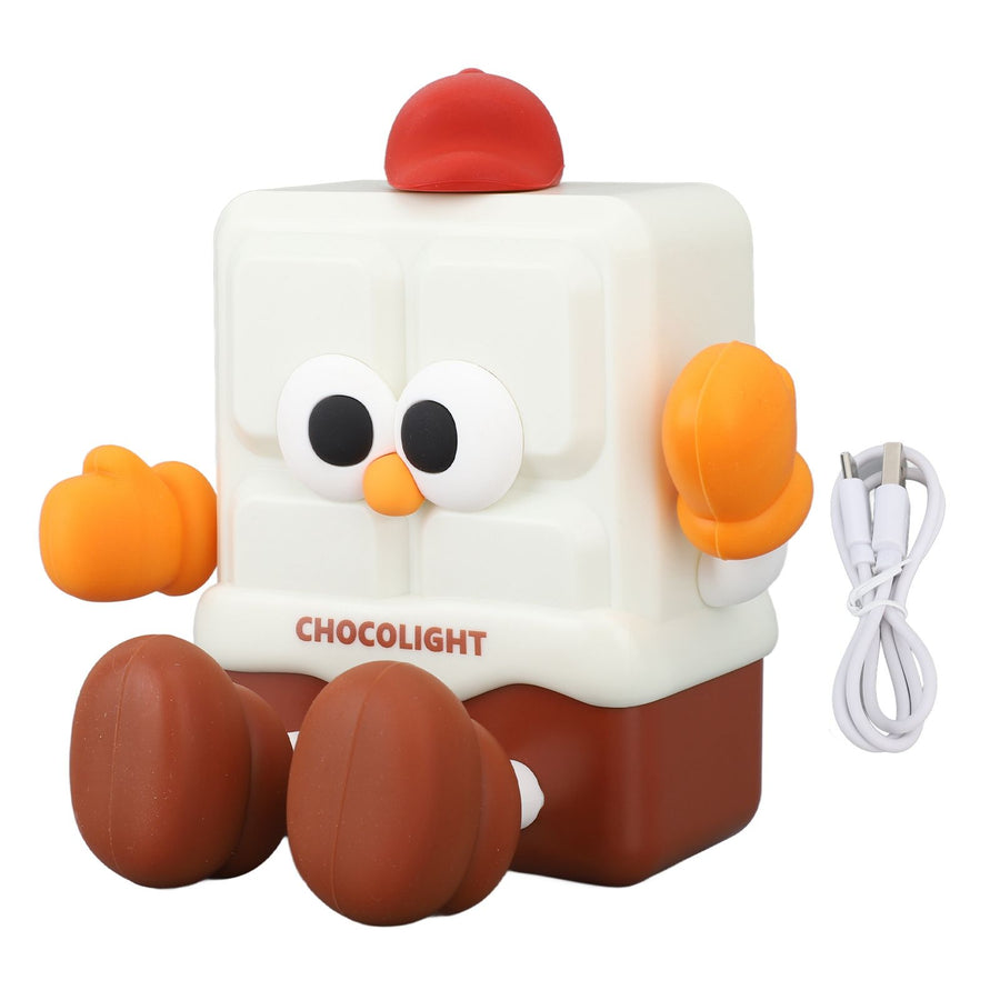 Chocolate Night Light for Kids 30min Timing Baby Silicone LED Night Lamp Rechargeable Kids Night Light Phone Holder Function