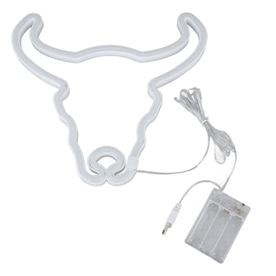 Cow Neon Light Decorative Animal Neon Night Light Hanging LED Neon Sign for Wedding Party Bedroom Bar