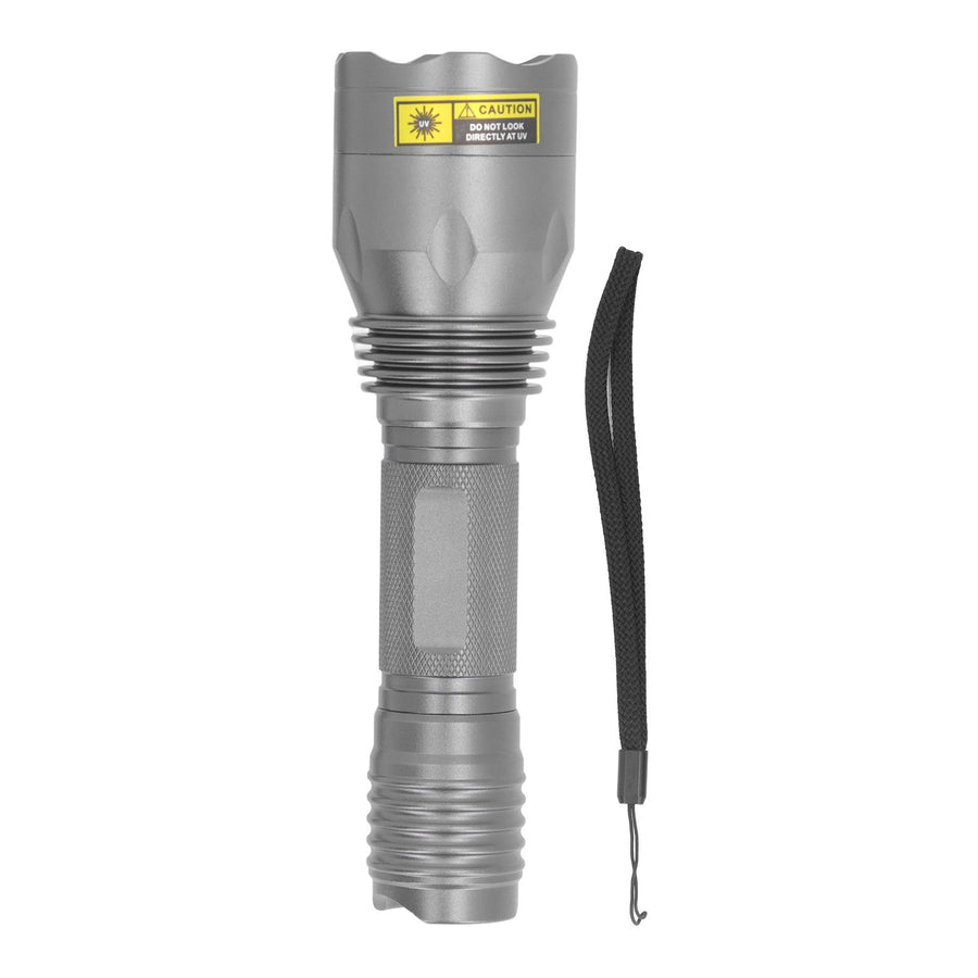 UV Flashlight Portable Aluminum Alloy Shell 365nm LED Blacklight Flashlight for Forged Documents Detecting