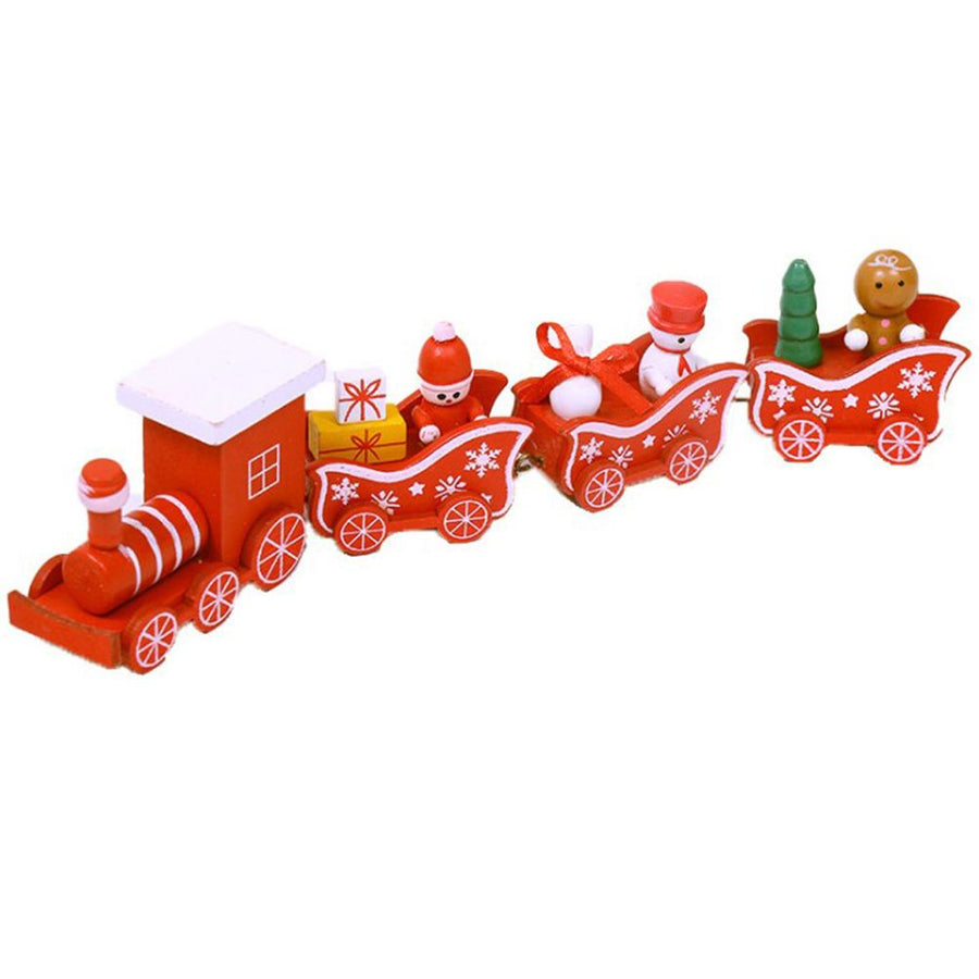 Christmas Wooden Four Section Small Train Christmas Tree Decoration The Perfect Xmas Themed Toy Gift