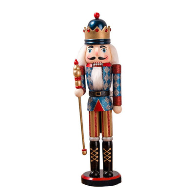 Nutcracker Soldier Ornaments 38cm Nutcracker Figure Wooden Ornaments for Home Christmas Party Decoration New Year Gifts for Children