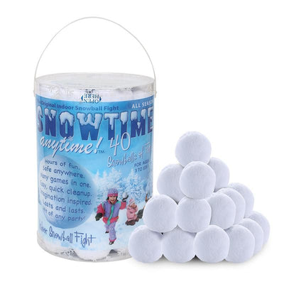 Christmas 40 Pack Artificial Snowballs Fake Snowball Fight for Kids Indoor Outdoor Toy Snowballs for Throwing Snowball Fight Game