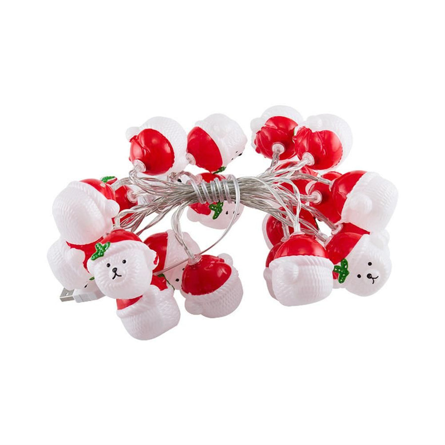 LED Christmas Light Christmas Snow Bear String Lights Home Decoration Lights for Gardens Terraces and Lawns