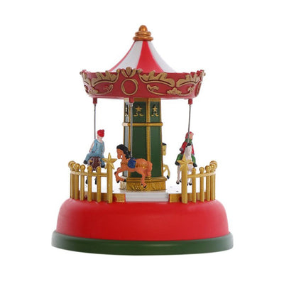 Christmas Mini Music Box Luminous Music Carousel Ferris Wheel Animated Christmas Gift Romantic Desktop Decoration