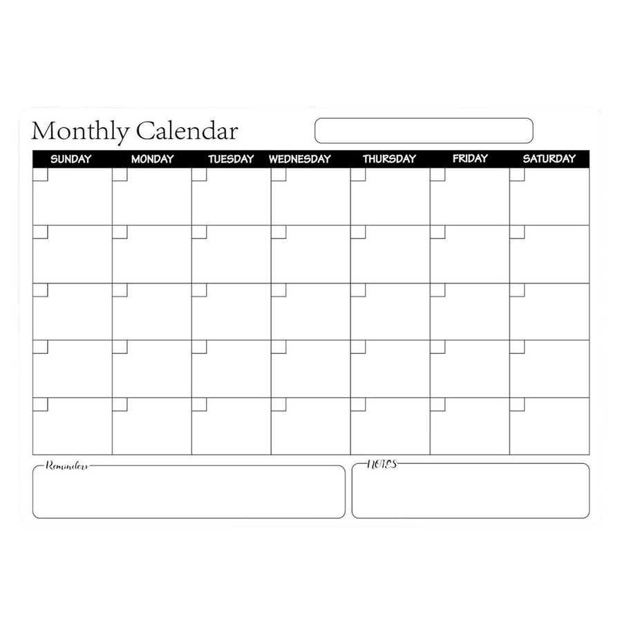 Rewritable Magnetic Whiteboard Refrigerator Calendar Message Board Monthly Planner Board