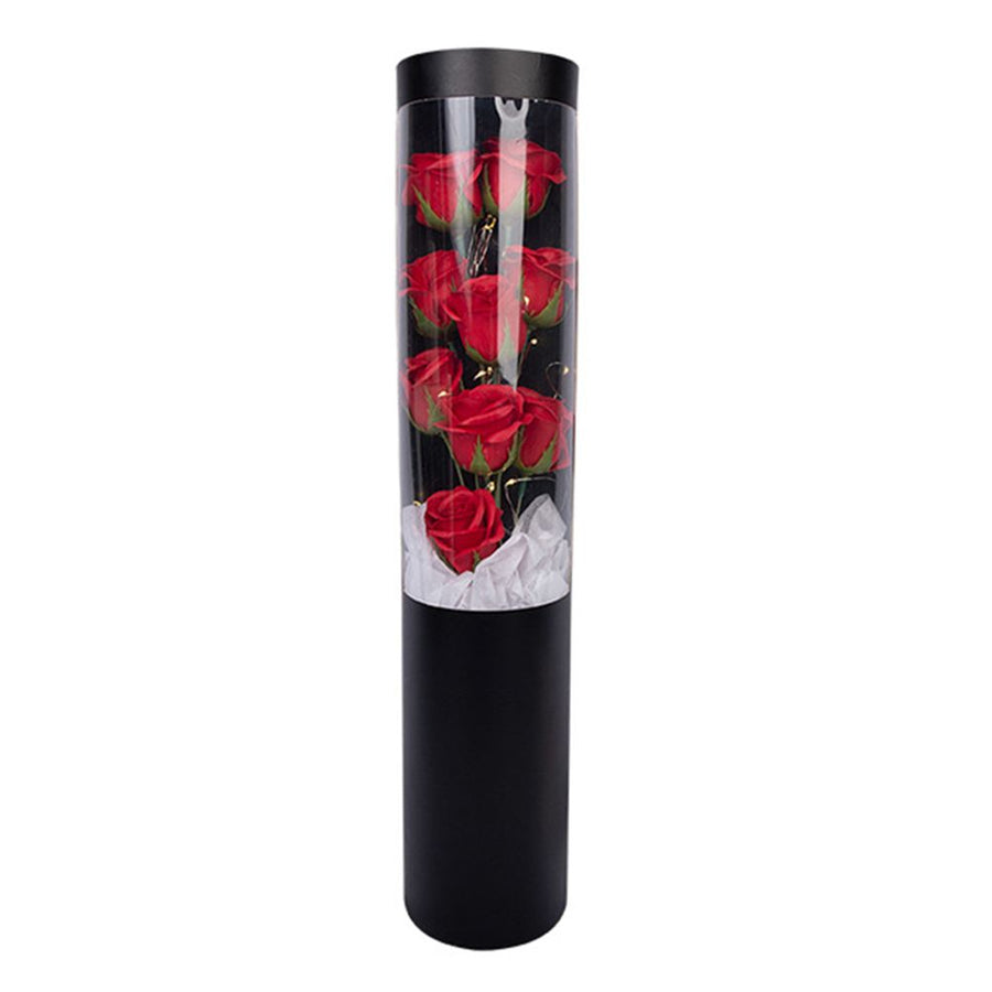 Soap Rose Flower Bouquet Gift Box Artificial Rose Flowers Rose Petal Bouquet Tube Valentine's Day Gift For Lover