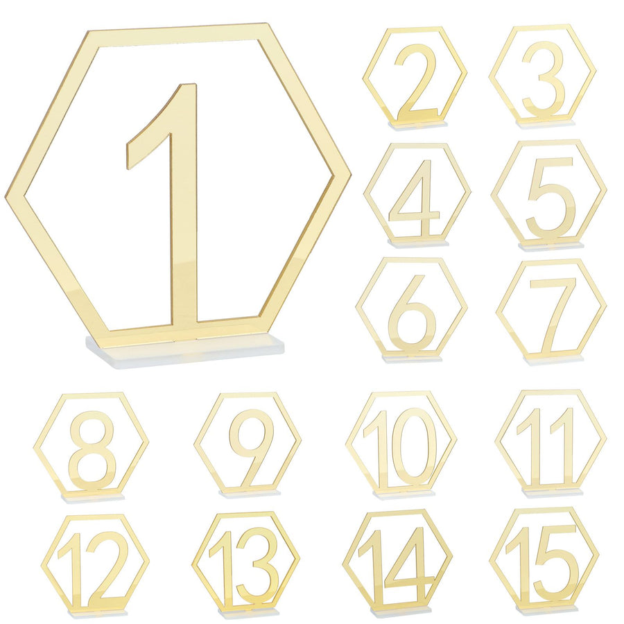 Digital Acrylic Mirror Table Number Wedding Supplies Table Decoration