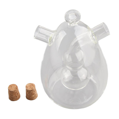 Glass Oil Control Jar Kitchen 2 in 1 Sealed Oil and Vinegar Dispenser Transparent Oil and Vinegar Bottle