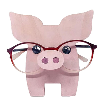 Wooden Eyeglass Holder Stand Animal Shaped Adorable Eyeglass Display Rack for Decoration