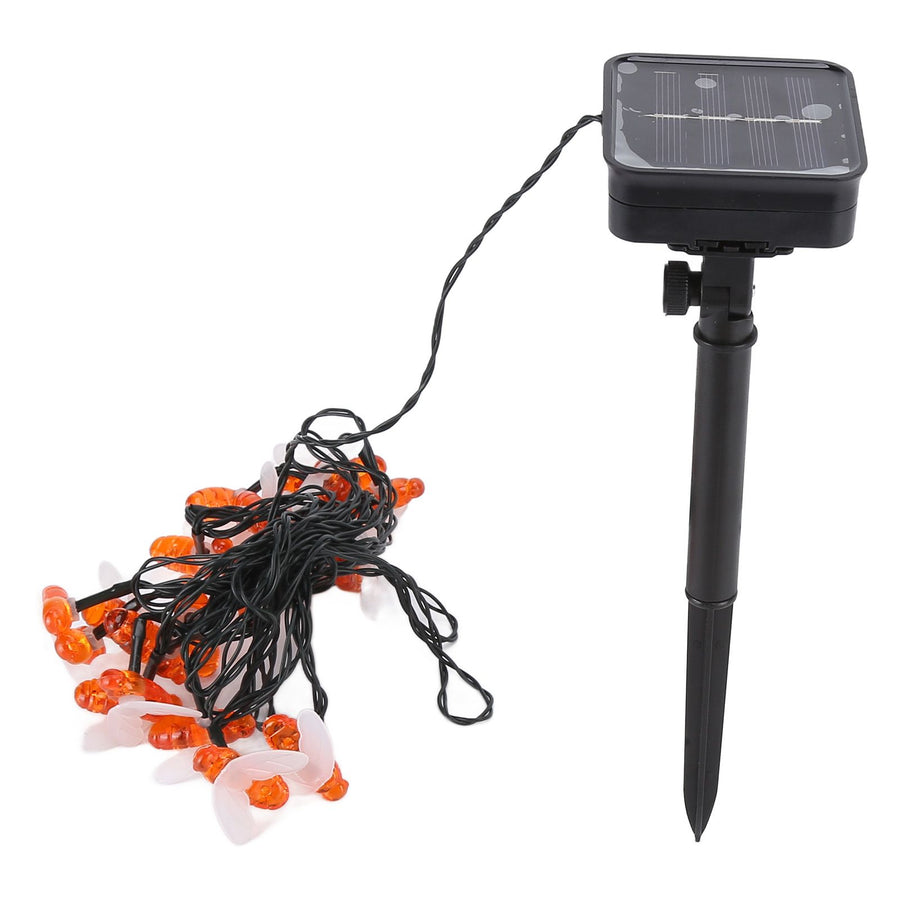 LED Solar String Lights Bee Shaped Waterproof Decorative Light for Outdoor Garden Patio Warm White6.5M 30LED 2 Work Mode