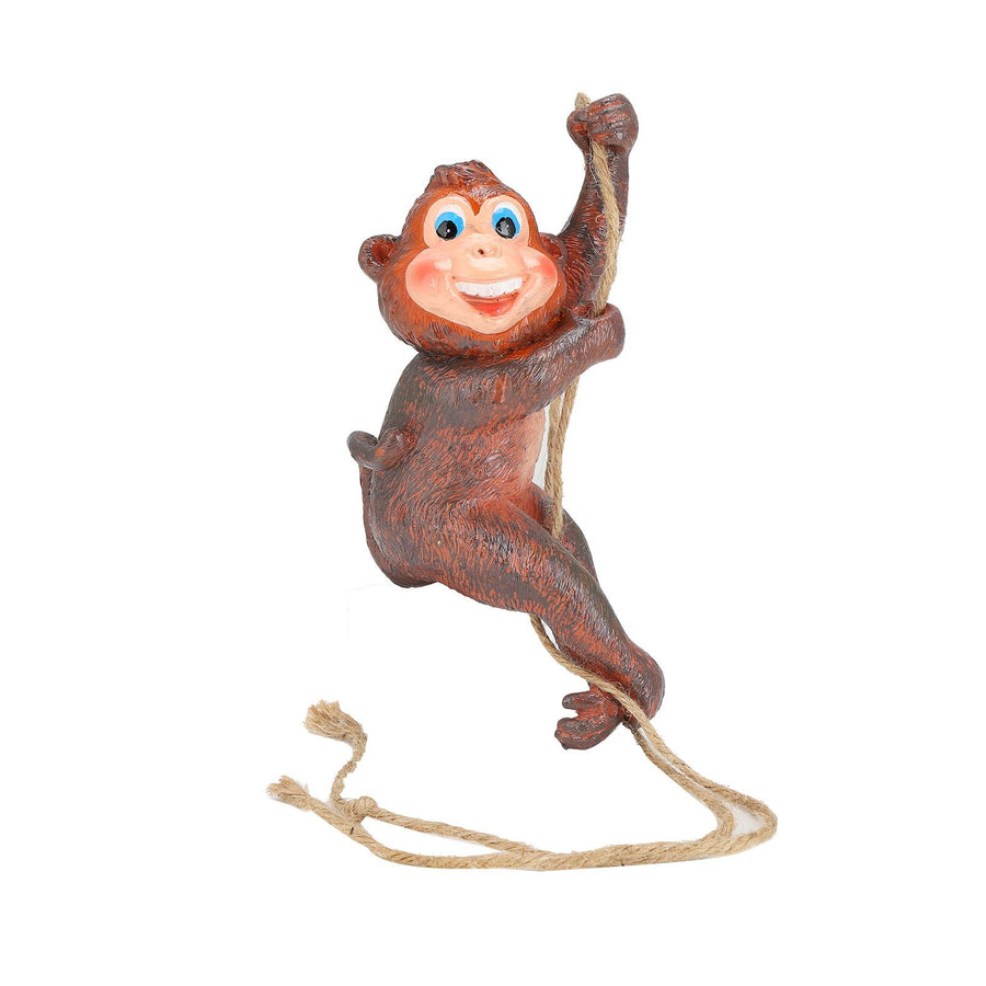 Resin Animal Ornament Monkey Shaped Hanging Ornaments Swing Pendant Decoration for Home Garden Terrace Yard