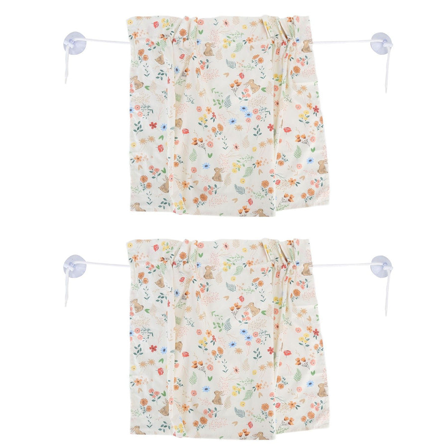 2PCS Simple Style Sunshade Curtain Adjustable Car Side Window Curtain Cute Car Curtain with Suction CupType 1