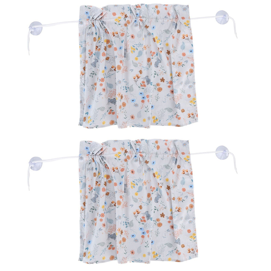 2PCS Simple Style Sunshade Curtain Adjustable Car Side Window Curtain Cute Car Curtain with Suction CupType 2