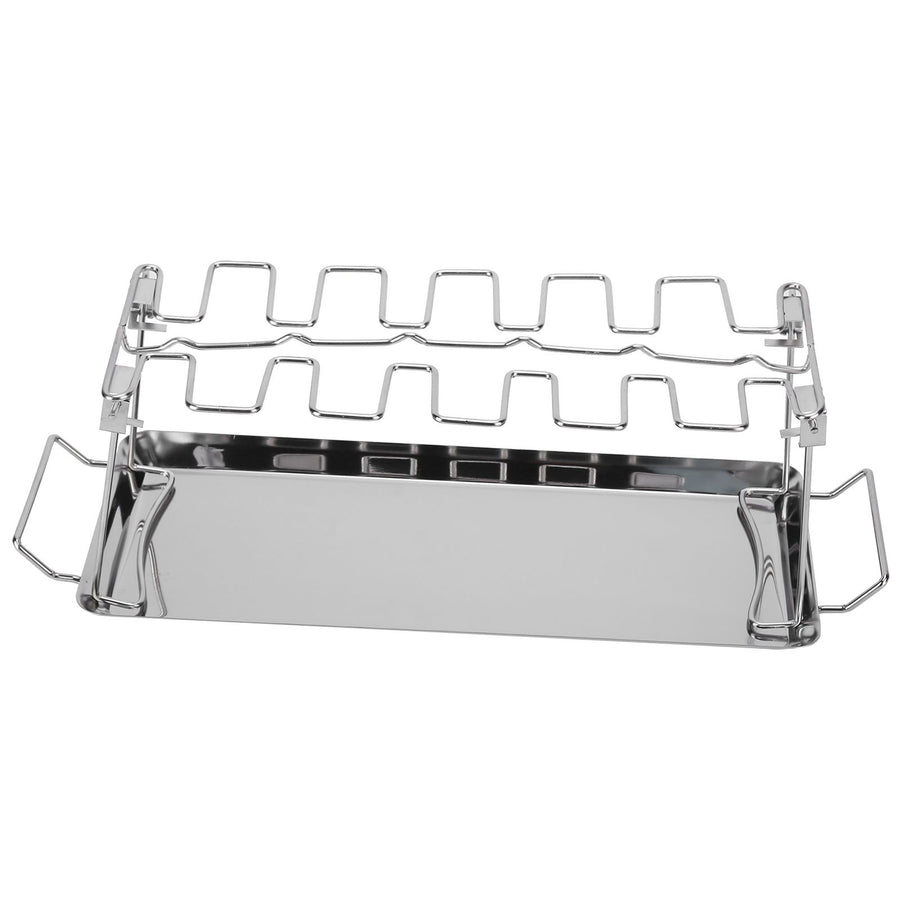 Chicken Wing Leg Rack with Bakeware Vertical Chicken Leg Grill for Barbecue Accessories