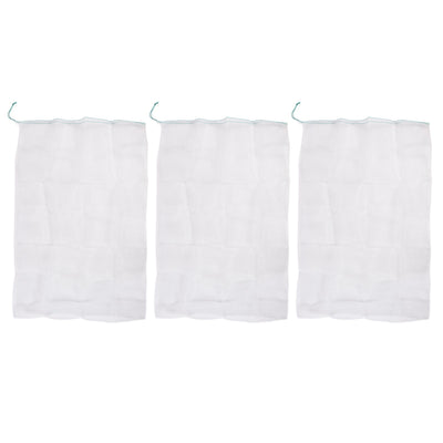 3Pcs Garden Plant Netting with Green Drawstring Potted Plant Fruit Tree Protector Insect Birds Prevention105x140cm / 41.3x55.1in