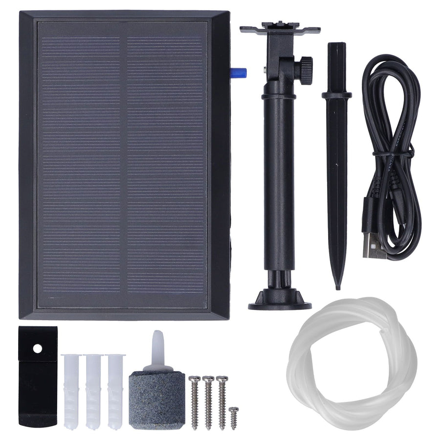 IP65 5.5V 1.5W Oxygen Pump Kit Solar Charging Air Aeration Pump for Aquarium Fish Tank Aquaculture Pool