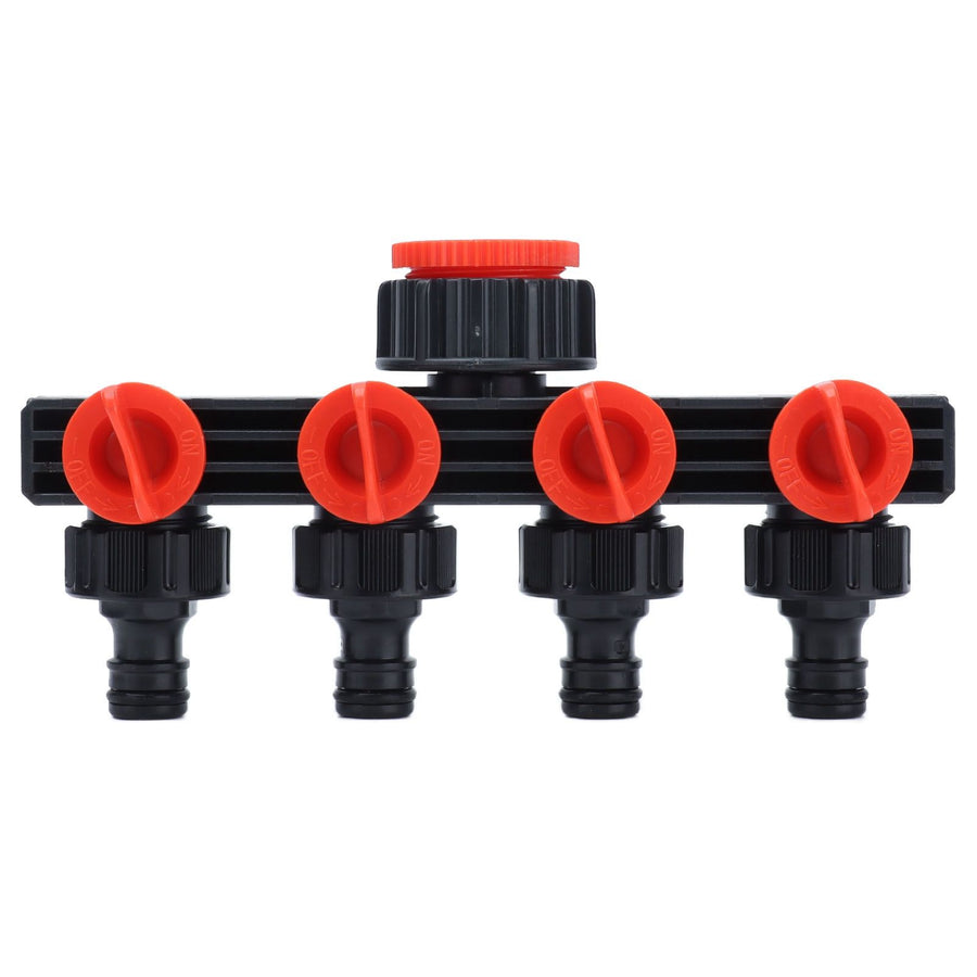 4 Way Tap Hose Connector Garden Hose Splitter Leakproof for Horticultural Agricultural Irrigation