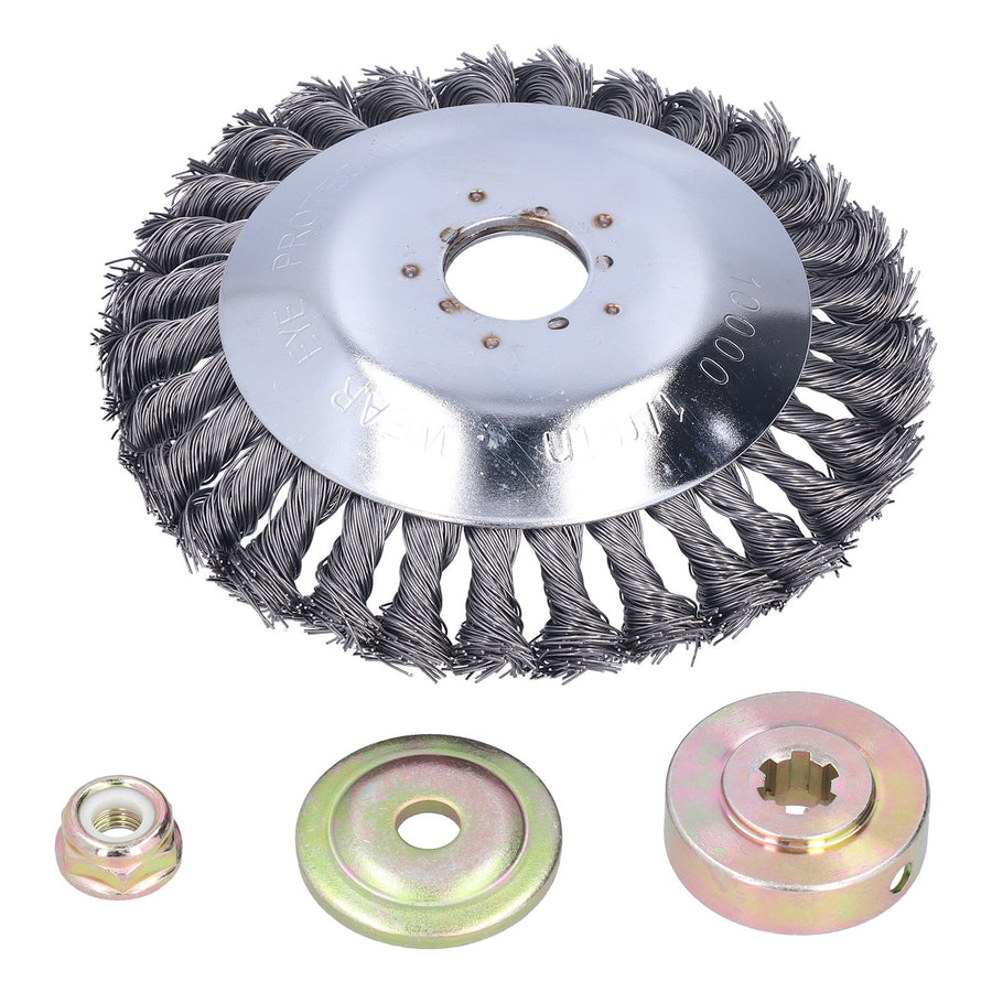 6in Steel Wire Trimmer Head Handheld Lawn Mower Cutting Head Replacement with Protective Cover