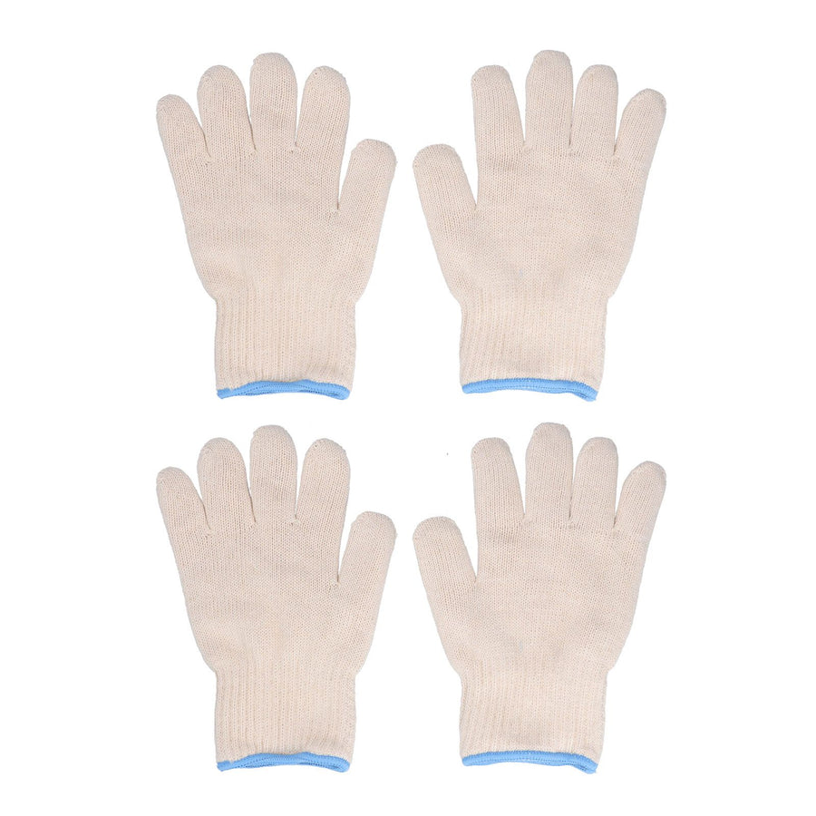 2 Pairs Thermal Insulated Gloves 300℃ Heat Resistant Non Slip Anti Scalding Mitts for BBQ Oven