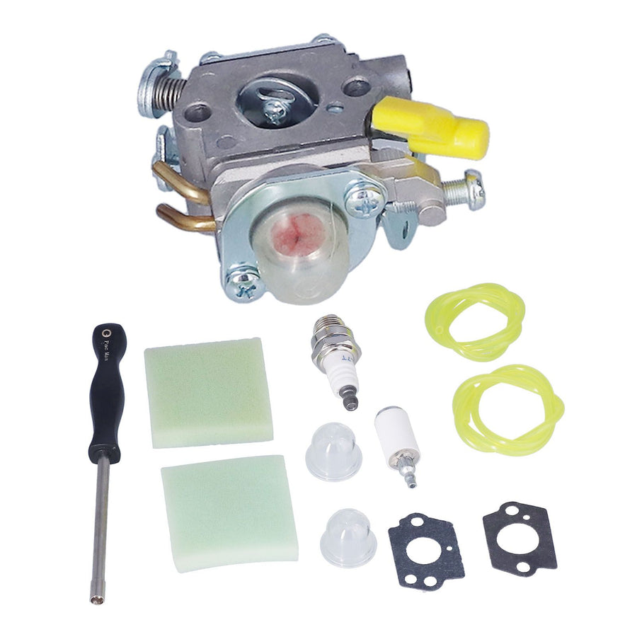 Carburetor Spark Plug Primer Bulb Fuel Filter Set 308054013 for HOMELITE UT32601 UT32601A UT32605 UT22600 UT22650 26cc
