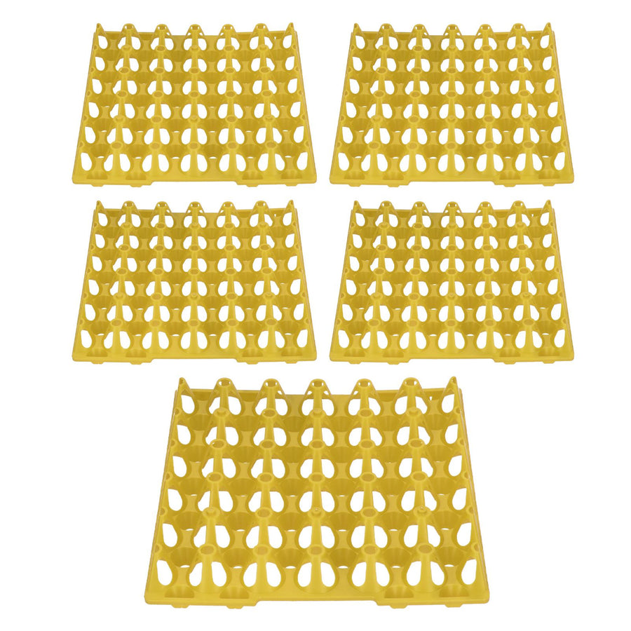 5PCS Plastic Egg Flats 30 Cell Egg Crates Holder Tray for Storage Transportation Home Farm SuppliesYellow